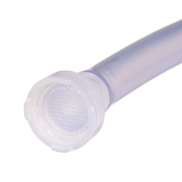 close-up of chemical hose filter